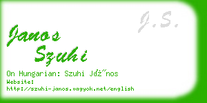 janos szuhi business card